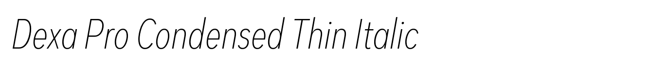Dexa Pro Condensed Thin Italic image